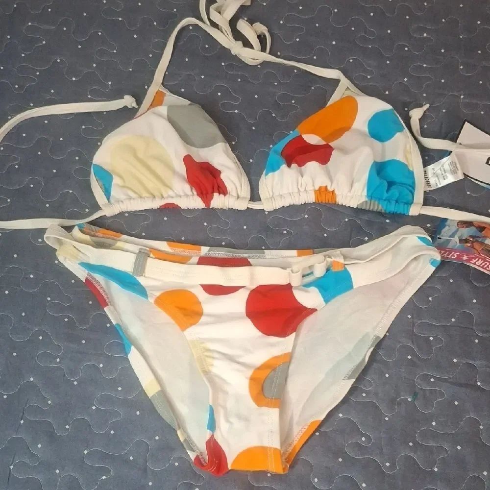 Surf Style Colorful Polka Dot Bikini Set New